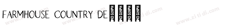 Farmhouse Country De字体转换